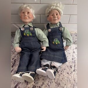Pair of Porcelain Dolls